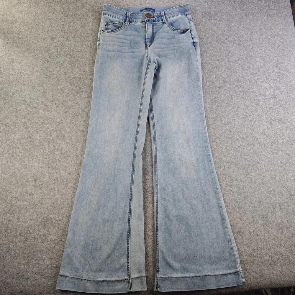 Democracy Bootcut Jeans Women's 6 Ab Solution Blue Light Wash Denim Stretch